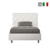 Letto matrimoniale imbottito francese 140x200 contenitore moderno Priya F Scelta