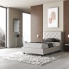 Letto matrimoniale imbottito francese 140x200 contenitore moderno Priya F Caratteristiche