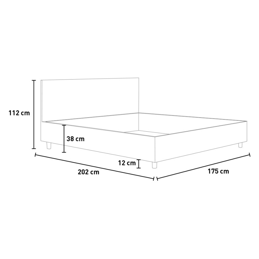 Antea M letto matrimoniale contenitore 160x190 testata cuscini