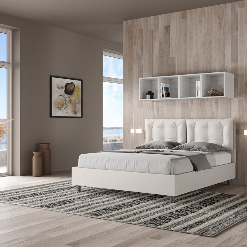 Antea M letto matrimoniale contenitore 160x190 testata cuscini