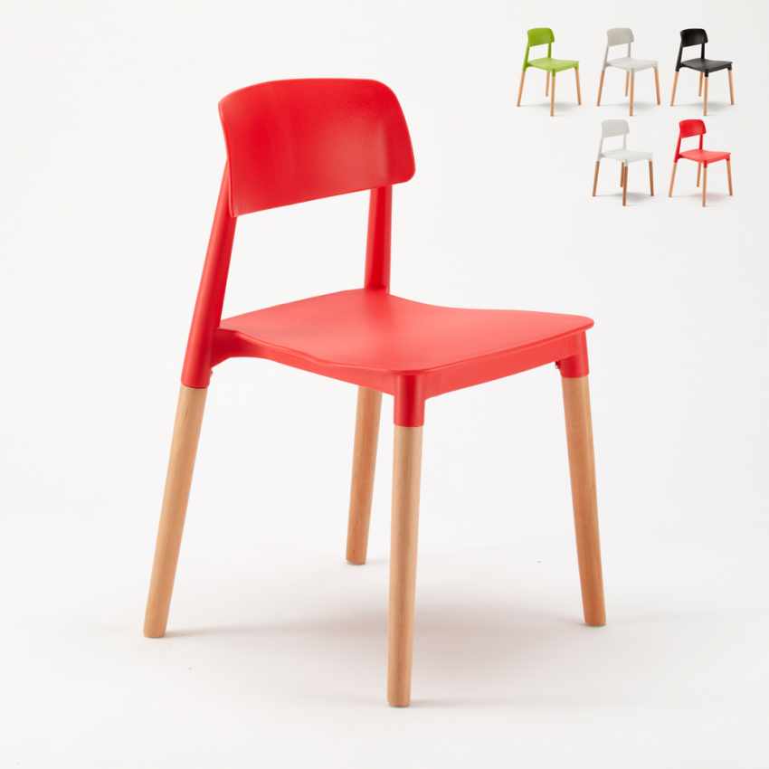 sedie per cucina e bar polipropilene e legno design Loch barcellona Offerta