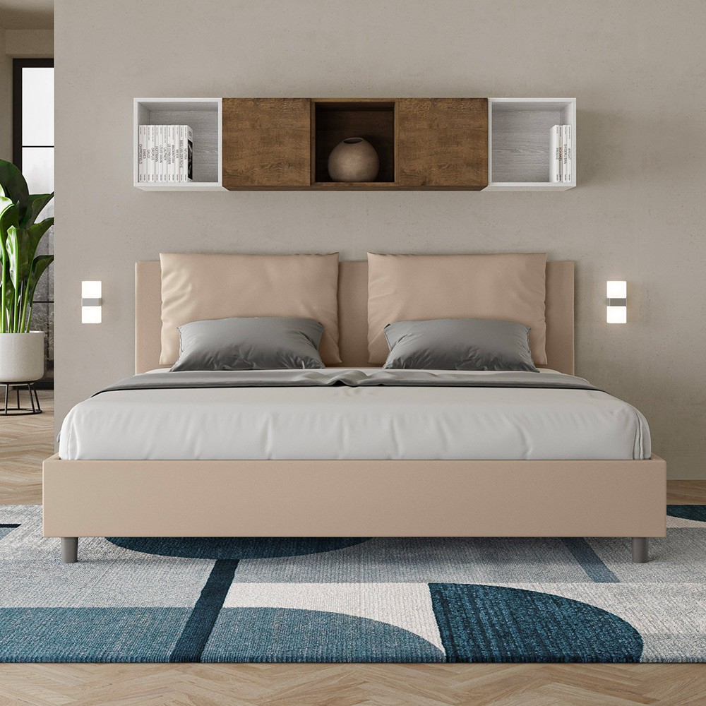 Appia K letto matrimoniale king size contenitore 180x200 imbottito