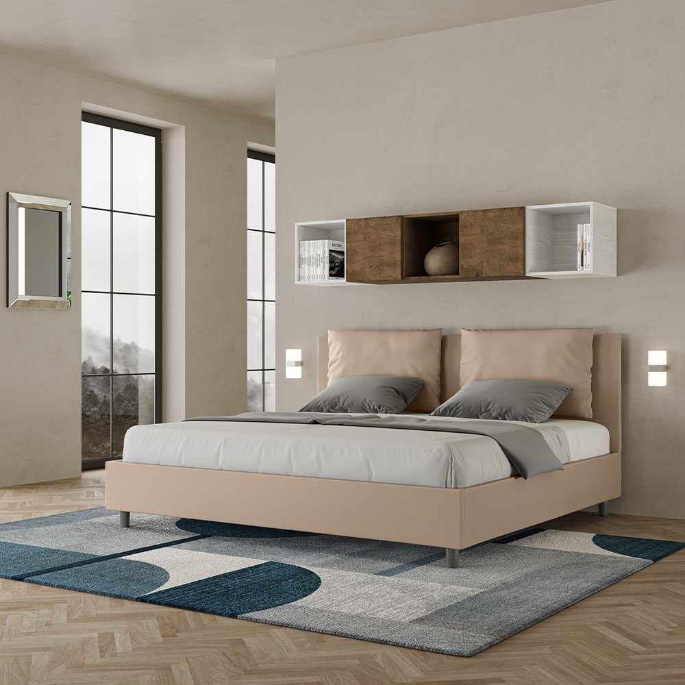 Letto matrimoniale 180x200 king size contenitore imbottito Antea K