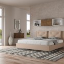 Letto matrimoniale king size contenitore 180x200 imbottito Appia K 
