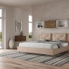 Letto matrimoniale king size contenitore 180x200 imbottito Appia K 