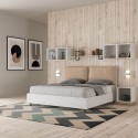 Letto contenitore matrimoniale legno 160x190cm cuscini Egos Antea Sconti