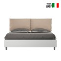Letto contenitore matrimoniale legno 160x190cm cuscini Egos Antea Offerta