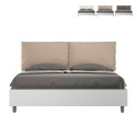 Letto contenitore matrimoniale legno 160x190cm cuscini Egos Antea Promozione