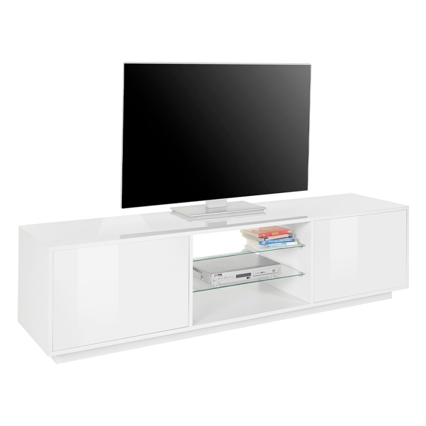 Dover mobile porta TV design moderno bianco soggiorno 180cm