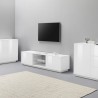 Mobile porta TV design moderno bianco soggiorno 180cm Dover