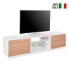 Mobile porta TV 180cm soggiorno design bianco legno Dover Wood Vendita