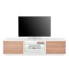 Mobile porta TV 180cm soggiorno design bianco legno Dover Wood Saldi