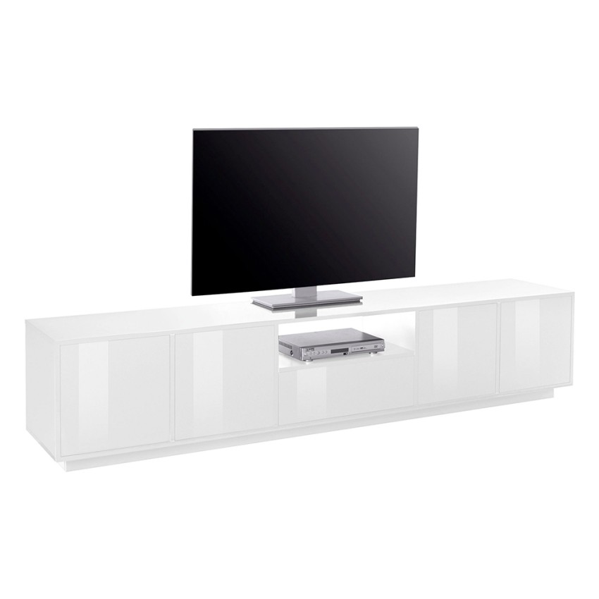 Aston mobile porta TV 220cm soggiorno design moderno bianco