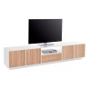 Mobile porta TV design moderno legno bianco 220cm soggiorno Aston Wood