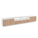Mobile porta TV soggiorno design moderno 260cm bianco legno Breid Wood