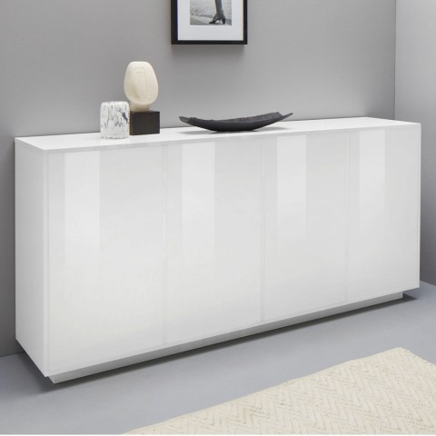 Credenza mobile soggiorno cucina 180cm design moderno bianco Ceila Promozione