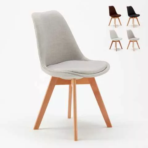 sedie con cuscino tessuto design scandinavo Tulipan nordica plus per cucina e bar Promozione