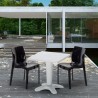Tavolino Quadrato Bianco 70x70 cm con 2 Sedie Colorate Ice Patio Caratteristiche