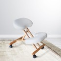 Sedia legno ortopedica sgabello svedese ufficio ergonomica schiena Balancewood