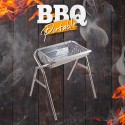 Barbecue portatile da campeggio pieghevole BBQ a carbonella in acciaio Oak Saldi