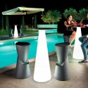 Sgabello alto tavolo bar lounge esterno in polietilene moderno Dot 