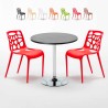 Tavolino Rotondo Nero 70x70cm Con 2 Sedie Interno Gelateria Cosmopolitan Catalogo