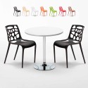 Tavolino Rotondo Bianco 70x70cm Con 2 Sedie Interno Gelateria Long Island Catalogo