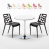 Tavolino Rotondo Bianco 70x70cm Con 2 Sedie Interno Gelateria Long Island Catalogo
