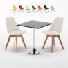 Tavolino Quadrato Nero 70x70cm Con 2 Sedie Interno Nordica Mojito Offerta