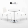 Tavolino Rotondo Bianco 70x70 cm con 2 Sedie Colorate Lollipop Silver Vendita