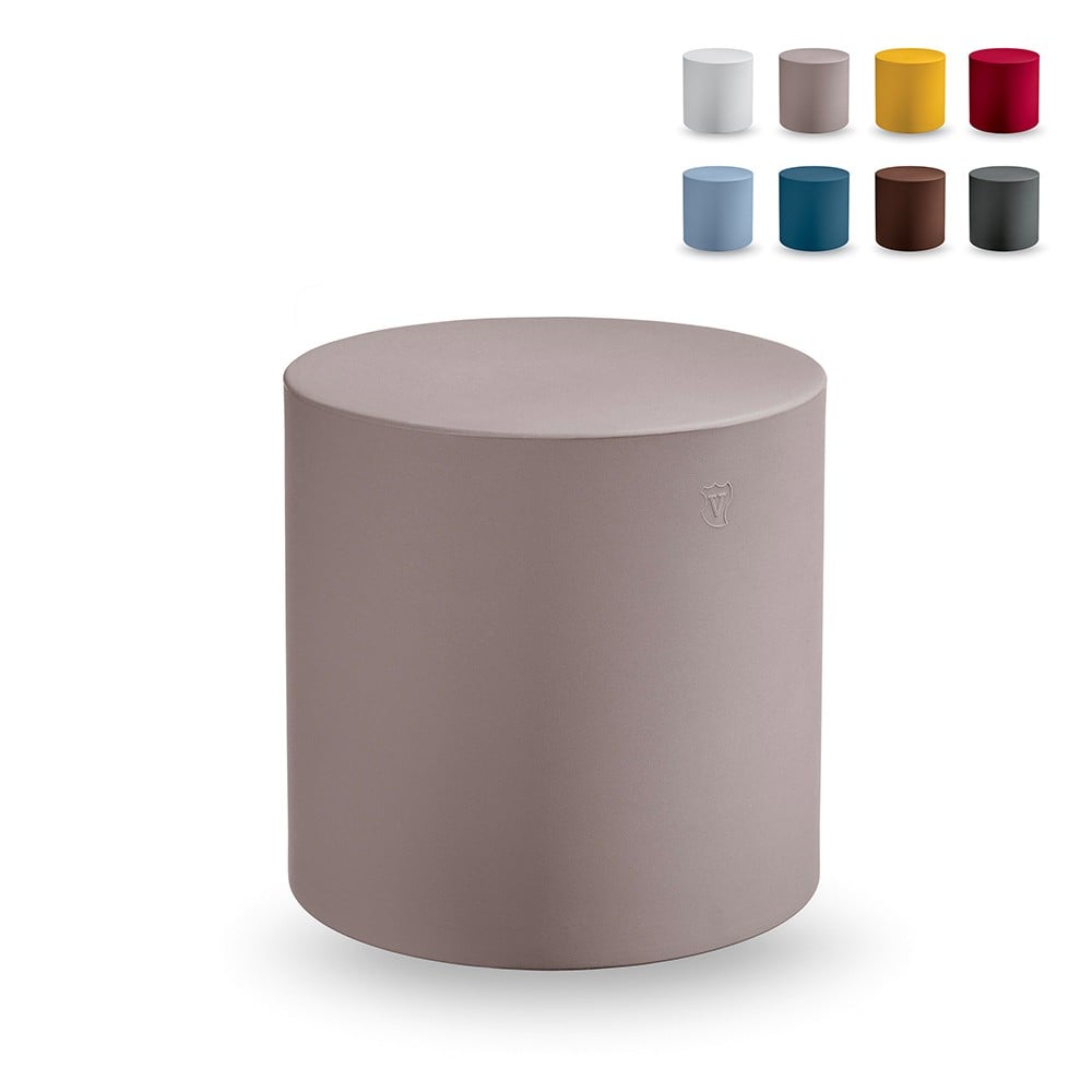 Pouf rotondo 45cm in polietilene per esterno giardino Cosmos Home Fitting