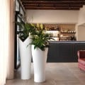 Vaso alto luminoso LED RGB fioriera bar ristorante moderno Assia