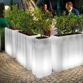 Genesis vaso alto rotondo luminoso LED RGB portavasi giardino terrazza