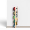 Libreria a parete verticale h150cm in legno 10 ripiani Zia Veronica WMH Stock