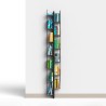 Libreria verticale a parete h195cm in legno 13 ripiani Zia Veronica WH Misure