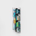 Libreria in legno verticale sospesa h105cm 7 ripiani Zia Veronica SF Scelta