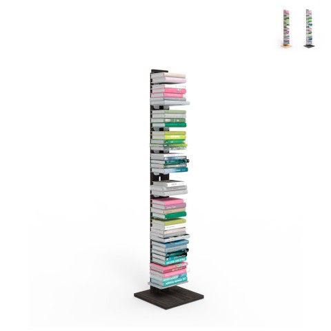 Libreria verticale a colonna h150cm legno 10 ripiani Zia Ortensia MH Promozione