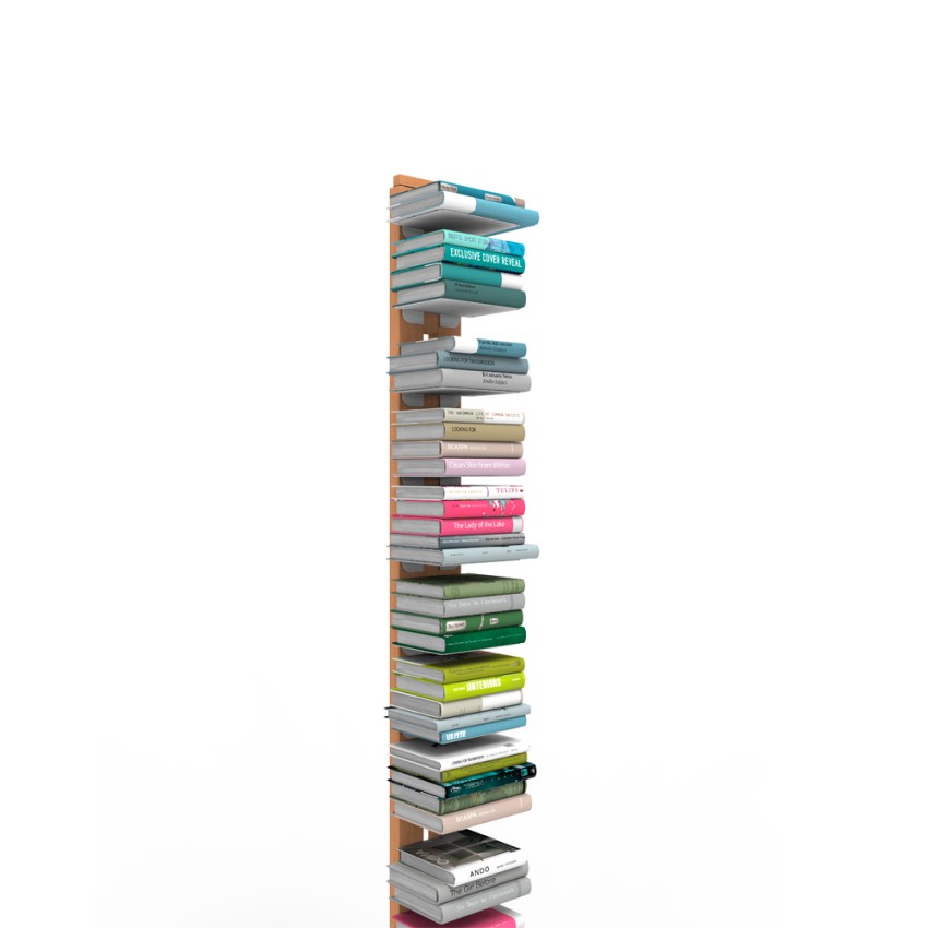 Libreria verticale a colonna h150cm legno 10 ripiani Zia Ortensia MH