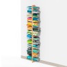 Libreria a parete h195cm bifacciale in legno 26 ripiani Zia Bice WH Modello