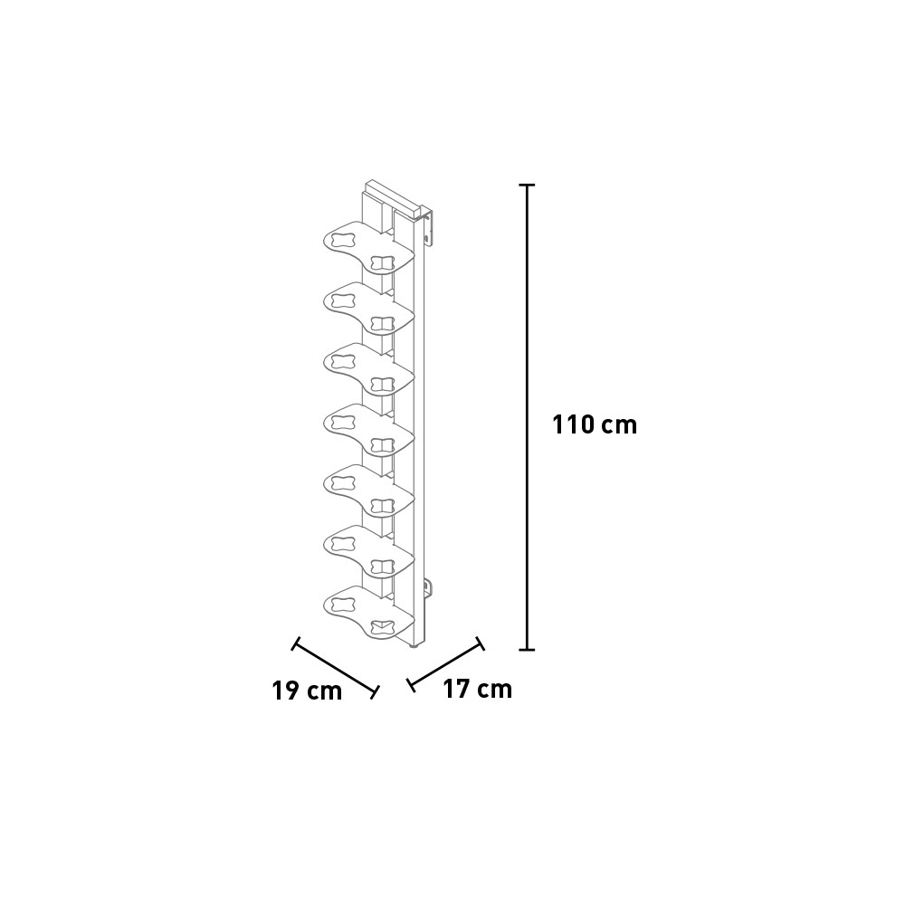 Portabottiglie cantinetta design a parete 14 bottiglie vino Zia Gaia WSH