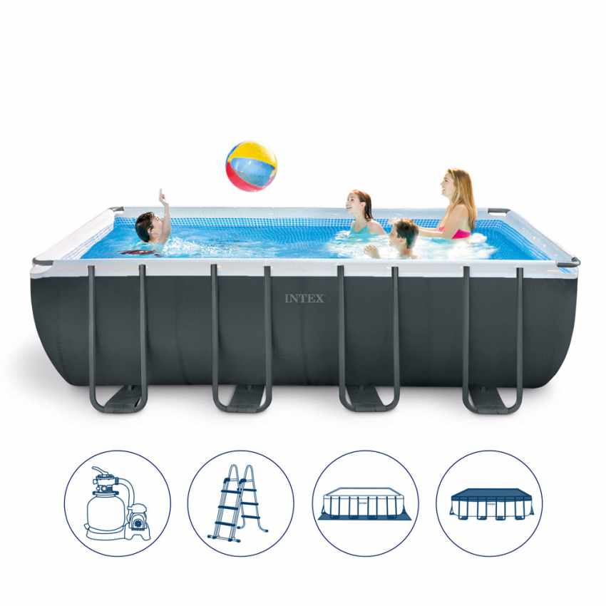 Intex 26356 Former 26352 Ultra Frame Above Ground Pool Rectangular