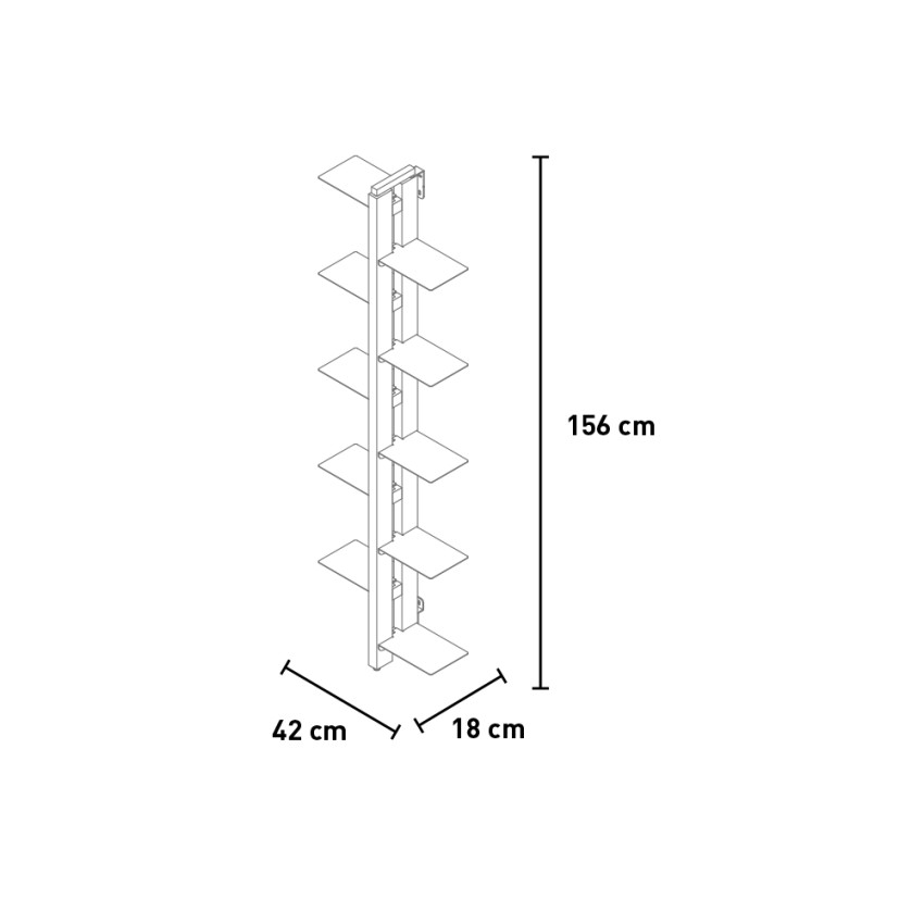 Zia Flora - Mensola portavasi a parete h.150 cm - Italian Design Contract