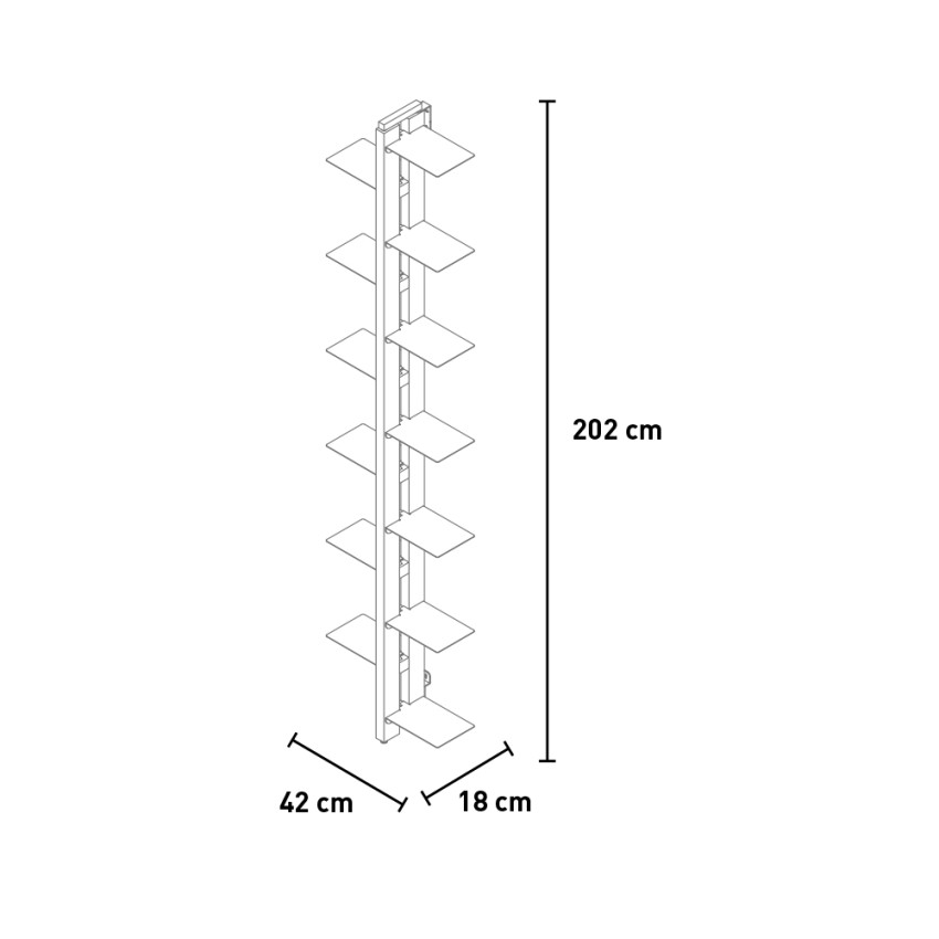 Zia Flora WH Portavasi da interno design a parete 13 scaffali piante