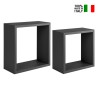 Set 2 mensole cubo da parete scaffale pensile design Q-Bis Maxi Prezzo
