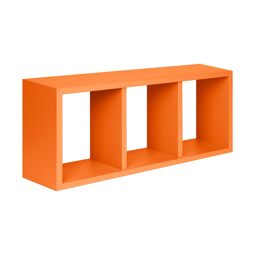 Mensola 3 scomparti da parete cubo rettangolare moderno Tristano Mensola 3 scomparti da parete cubo rettangolare moderno Tristano