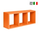Mensola 3 scomparti da parete cubo rettangolare moderno Tristano 