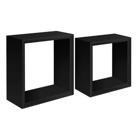 Set 2 mensole cubo da parete pensile scaffale design moderno Ginevra Promozione