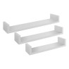Set 3 mensole da muro parete scaffale design moderno Calamita Promozione