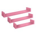 Set 3 mensole da muro parete scaffale design moderno Calamita 