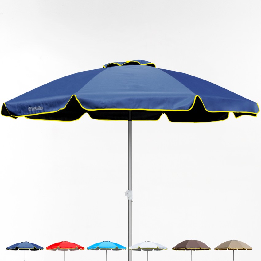 Ombrellone mare spiaggia 220 cm alluminio antivento protezione uv professionale Bagnino Fluo Caratteristiche Ombrellone mare spiaggia 220 cm alluminio antivento protezione uv professionale Bagnino Fluo Caratteristiche